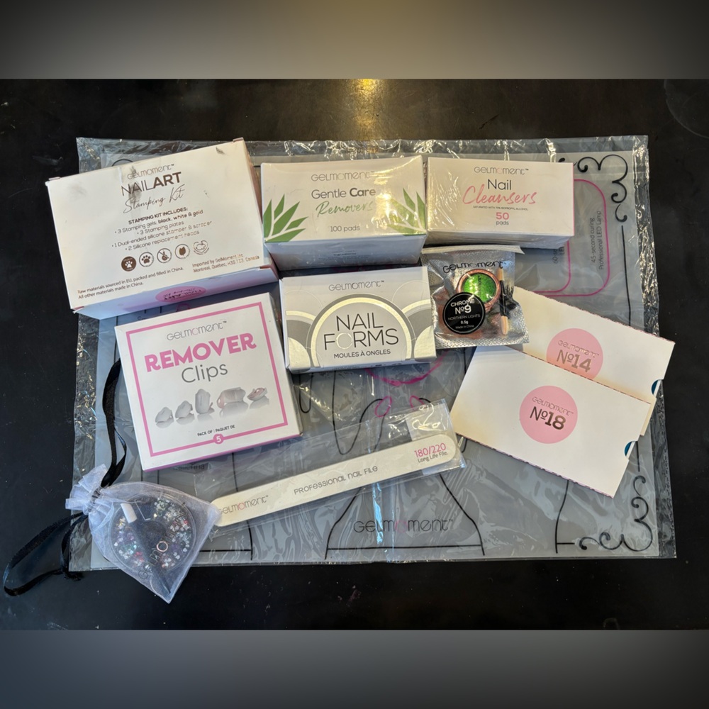 GelMoment Nail Polish Art, Remover and Care Set (EVERYTHING YOU NEED)